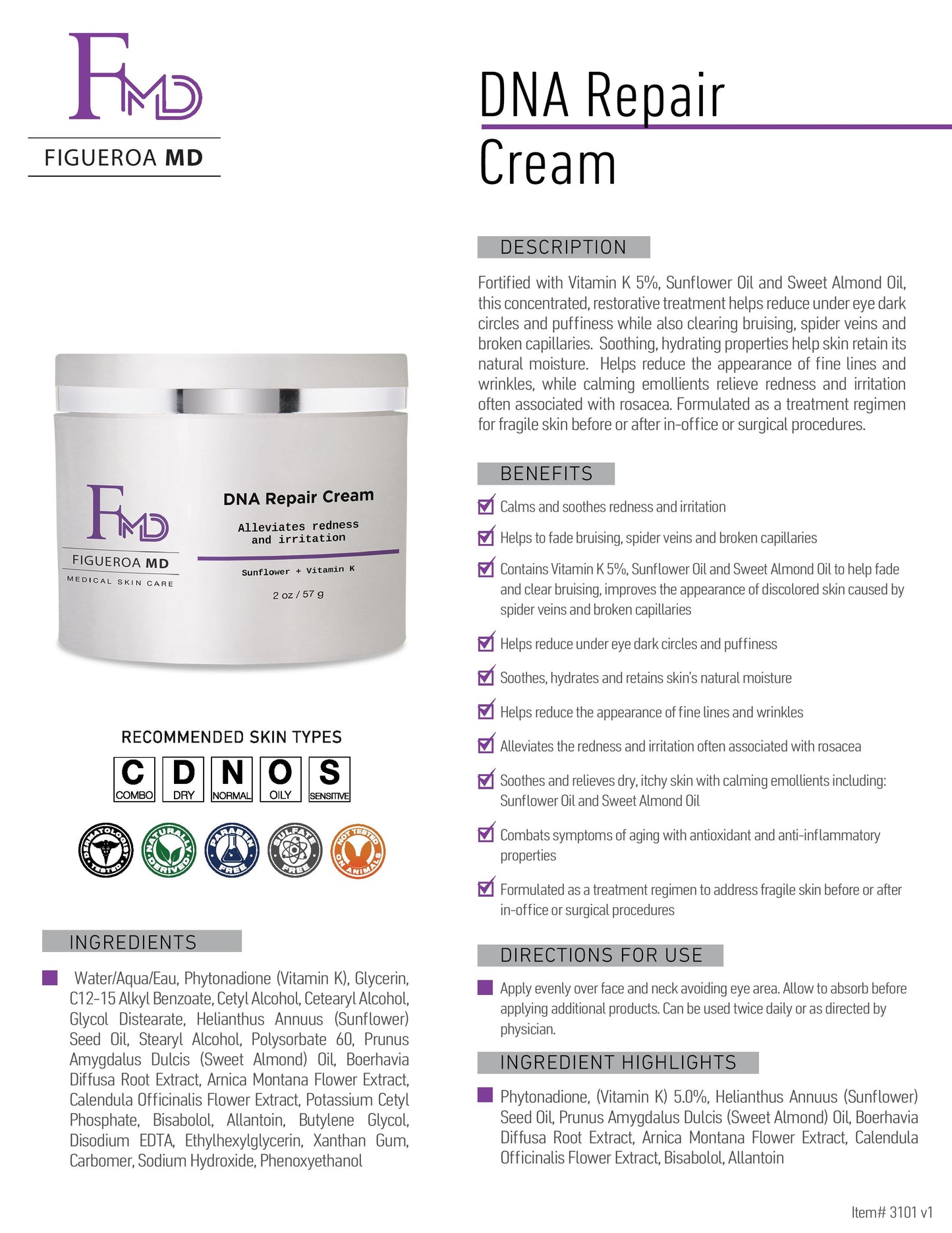 DNA Repair Cream