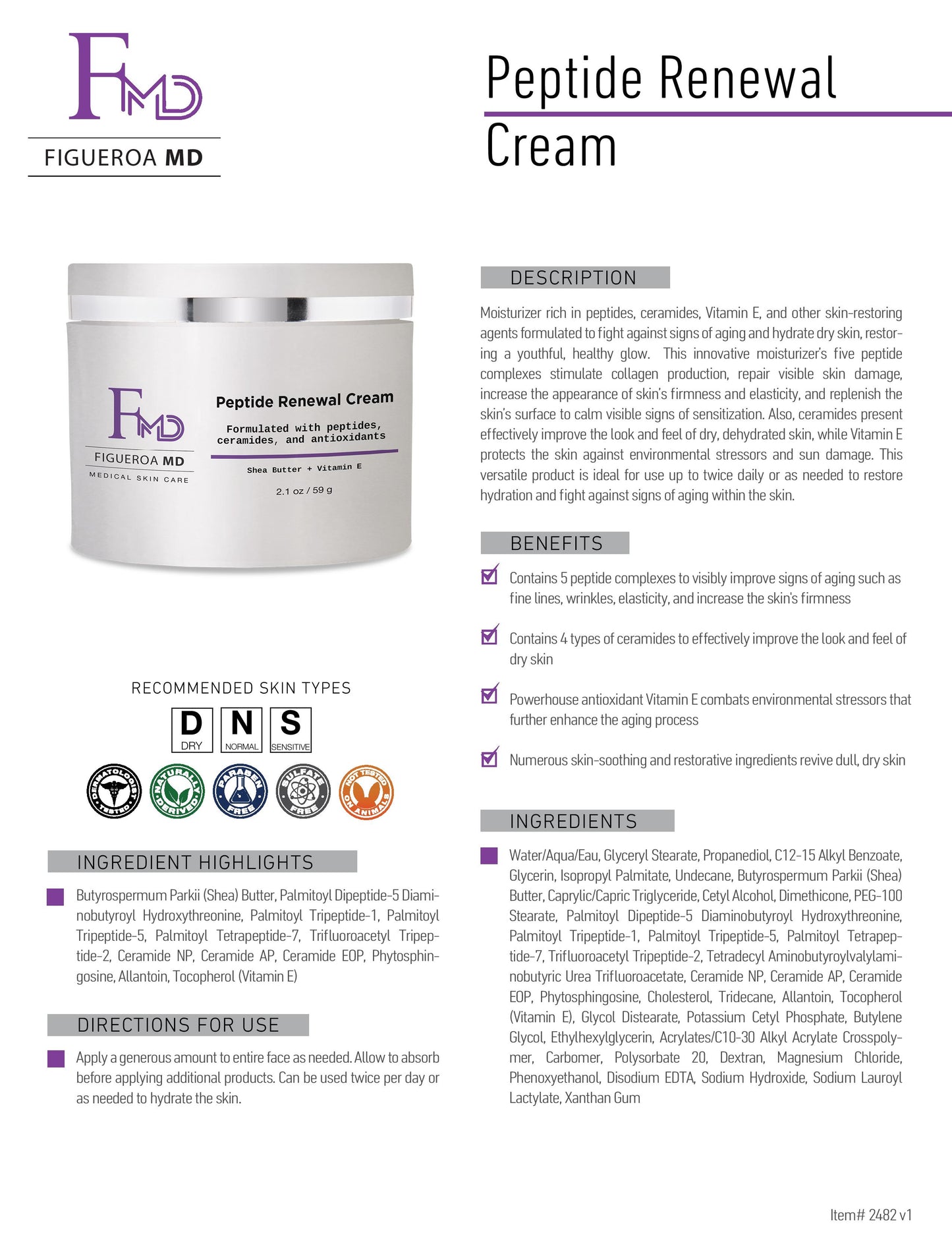 Peptide Renewal Cream