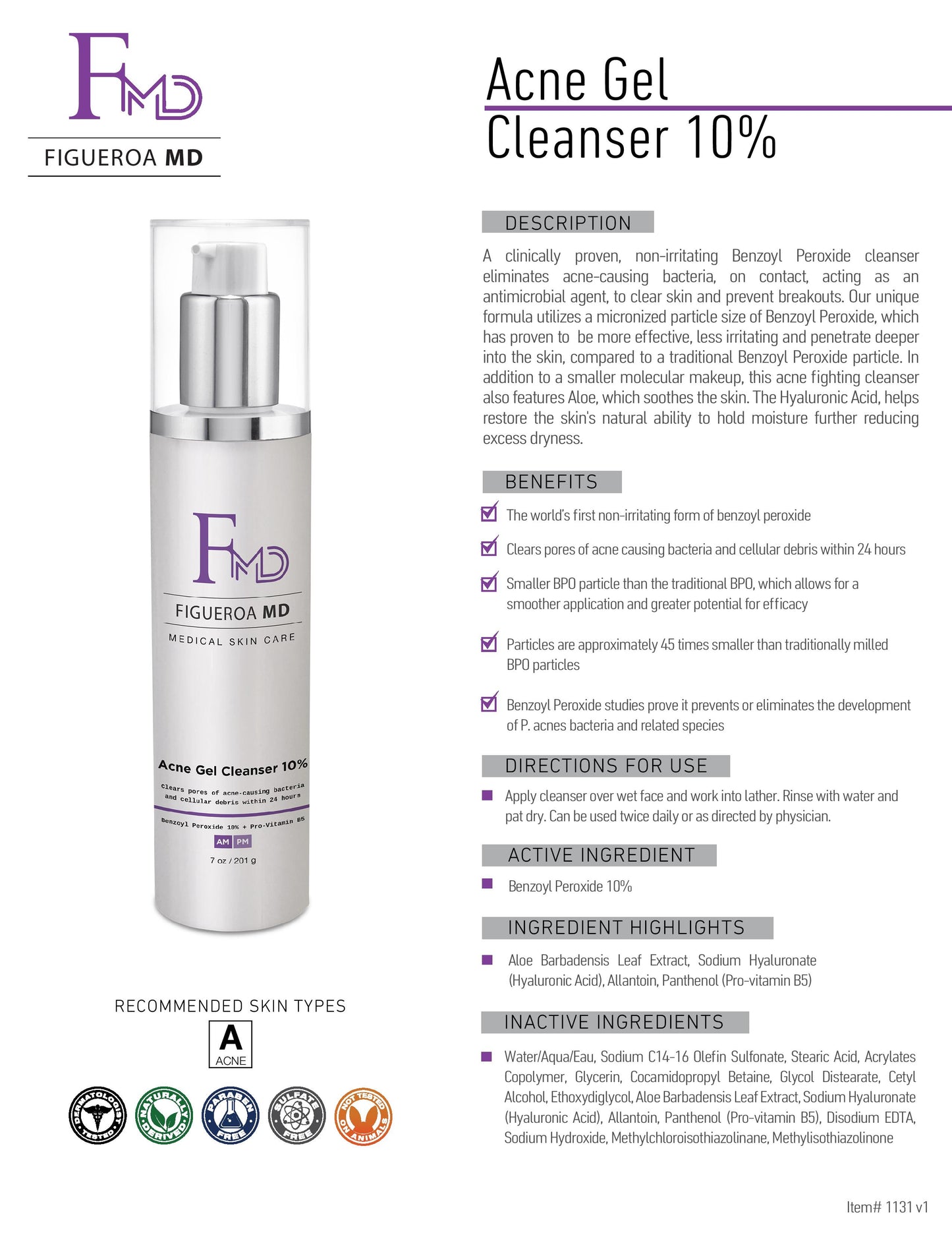 Acne Gel Cleanser 10%