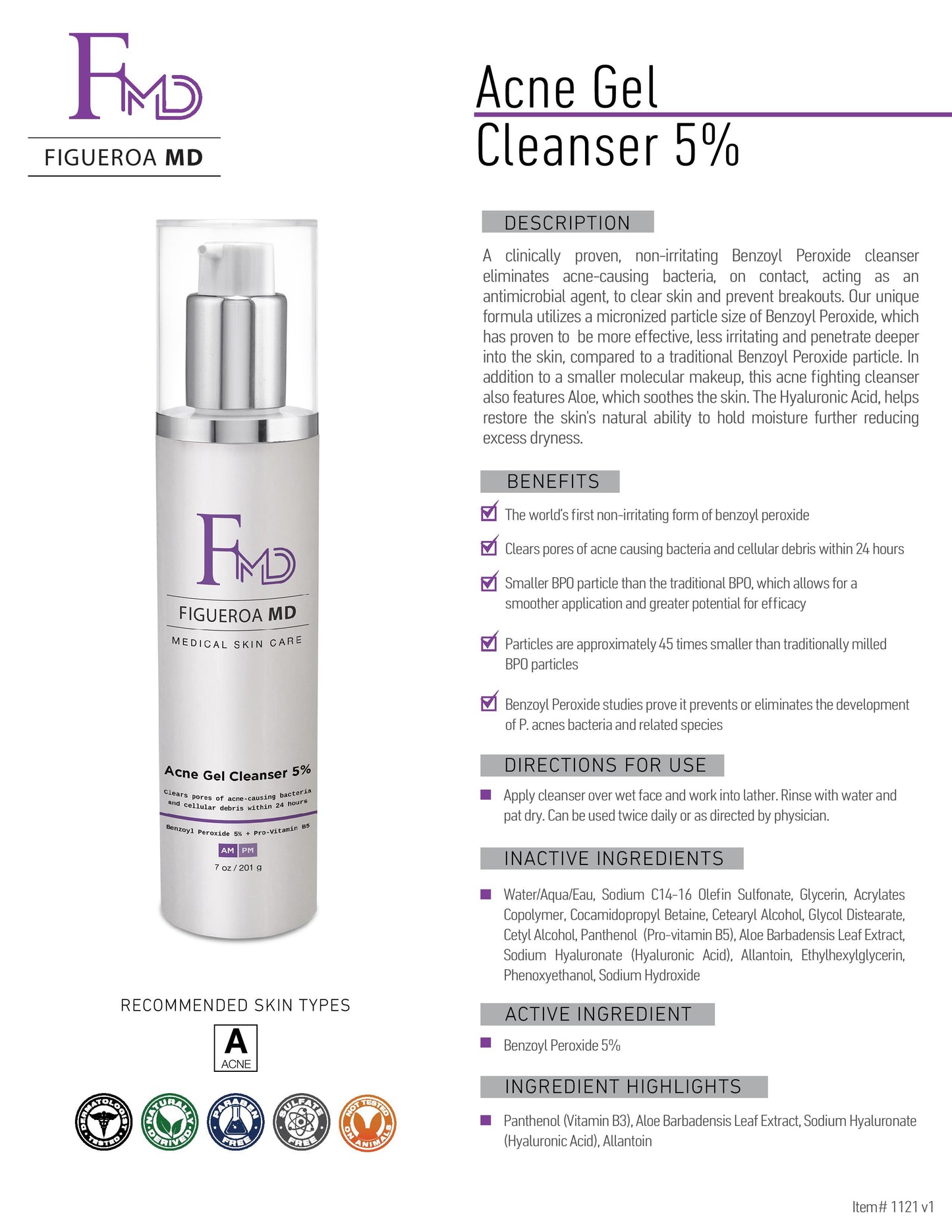 Acne Gel Cleanser 5%